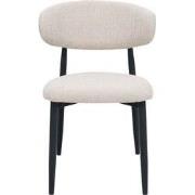 Eetkamerstoel Beige/Zwart - 52x56x77cm - Alexia - Set van 2