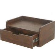 Nachtkastje Zwevend - Donkerbruin Hout - 45x30x20cm - Boris