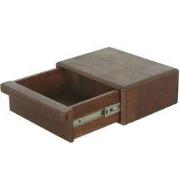 Nachtkastje Zwevend - Donkerbruin Hout - 40x30x15cm - Benthe