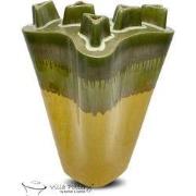 Villa Pottery  Chimney Groen Geel  - H38