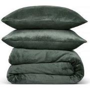 PHLOX Dekbedovertrek Flanel Fleece - Eenpersoons 140x220 cm + 1 Kussen...