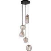 Hanglamp Glas - 5-Lichts - 40x40x180cm - Patch Pattern