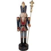 Clayre & Eef Decoratie Beeld Notenkraker 39x30x136 cm Blauw Keramisch ...