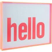 Present Time - Wall Art Hello Large - Roze
