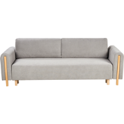 KVAM - Slaapbank 3-zits opbergruimte - Grijs - Polyester