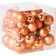 LOVATNET - Set van 60 kerstballen - Koper - Synthetisch materiaal
