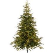 Grandis Fir kunstkerstboom groen met verlichting H180 cm D132 cm
