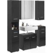 Linus badkamercombinatie zwart hoogglans MDF