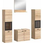 4-delige badkamermeubelset, Boston/Tampa, eik Sonoma, 137x186 cm