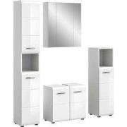 MID.YOU Badkamer Wit, Wit Hoogglans / Badcombinatie in Wit Hoogglans