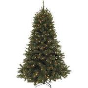 Forest Frosted Pine kunstkerstboom donkergroen LED d168 h260 cm