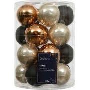 Kerstballen glas d6 cm zwart 20 st