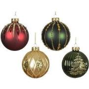 Kerstbal glas d8 cm a4 I