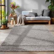 Tapijtenloods Basic Shaggy vloerkleed Lichtgrijs Hoogpolig- 120x170 CM