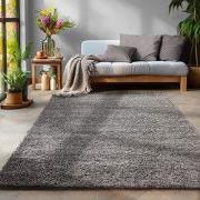 Tapijtenloods Basic Shaggy vloerkleed Grijs Hoogpolig- 140x200 CM