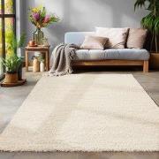 Tapijtenloods Basic Shaggy vloerkleed Creme Hoogpolig- 80x150 CM