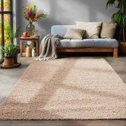 Tapijtenloods Basic Shaggy vloerkleed Beige Hoogpolig- 100x200 CM
