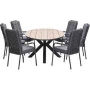 Garden Impressions Aleria tuinset 7-delig - Tulli tuintafel 220x115xH7...