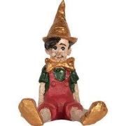 Clayre & Eef Decoratie Beeld Pinokkio 13x13x19 cm Beige Kunststof