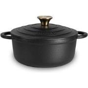Buccan Cooking - Hamersley - Gietijzeren braadpan 22cm - Rond - Zwart