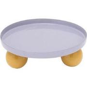 Present Time - Dienblad Double Funky Rond - Soft purple & bright yello...