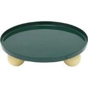 Present Time - Dienblad Double Funky Rond Large - Retro green & soft y...