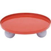 Dienblad Double Funky Round Large - Rood - 25x25x6.5cm