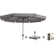 Madison Syros Luxe stokparasol Ø350 cm. - Taupe met Granada voet en ho...