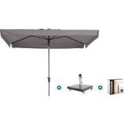 Madison Delos Luxe stokparasol 200x300 cm. - Taupe met Granada voet en...