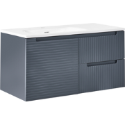 VALA  - Wandgemonteerd meubel met wasbak - Grafietgrijs - MDF