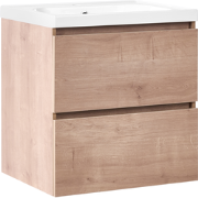 LAGOA  - Wandgemonteerd meubel met wasbak - Lichtbruin - 60 cm - MDF