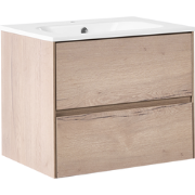 VITA - Wandgemonteerd meubel met wasbak - Lichtbruin - MDF