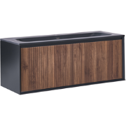 TITICACA - Wandgemonteerd meubel met wasbak - Donkerbruin - MDF