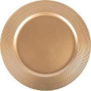 Clayre & Eef Onderbord Ø 33 cm Goudkleurig Kunststof