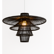 Fine Asianliving Bamboe Hanglamp Zwart Handgemaakt - Mason D60xH33cm