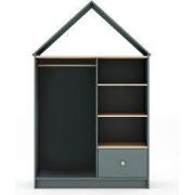 Kledingkast met 3 niches, 1 lade en 1 kledingroede H180 cm - LÉONIE