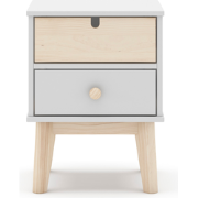 Bedside table met 2 lades L40 cm - LÉONIE