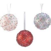 Kerstbal foam kralen d8 cm a3