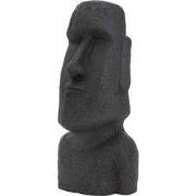 Paaseiland hoofd beeldje 37x26x78 cm antraciet gemaakt van kunsthars p...