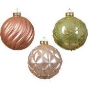 Kerstbal glas d10 cm ass II kerst