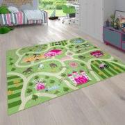 Kindervloerkleed - Binola - Platteland - Groen - 100x200 cm
