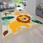 Kindervloerkleed - Binola - Dieren - Beige - 120x160 cm
