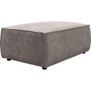 Meubella - Poef Foster - Beige - Ribstof