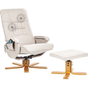 RELAXPRO - Relaxfauteuil met voetenbank - Lichtbeige - Kunstleer