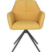 Eetkamerstoel Geel - Metaal Zwart - Pete