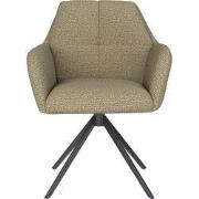 Eetkamerstoel Groen - Metaal Zwart - Pete