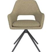 Eetkamerstoel Groen - Metaal Zwart - Mos