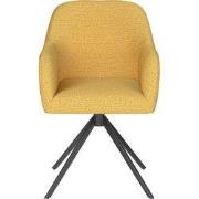 Eetkamerstoel Geel - Metaal Zwart - Otis