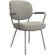 LABEL51 Eetkamerstoel Lausanne - Mushroom - Royal Boucle - Brons Metal...