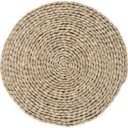 Clayre & Eef Placemat Ø 35x1 cm Bruin Geel Zeegras